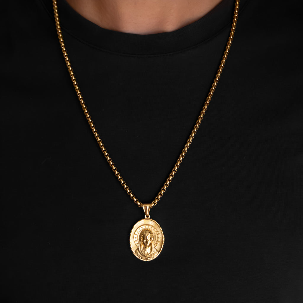 Combo Cadena Veneciana Hombre + Dije De Virgen