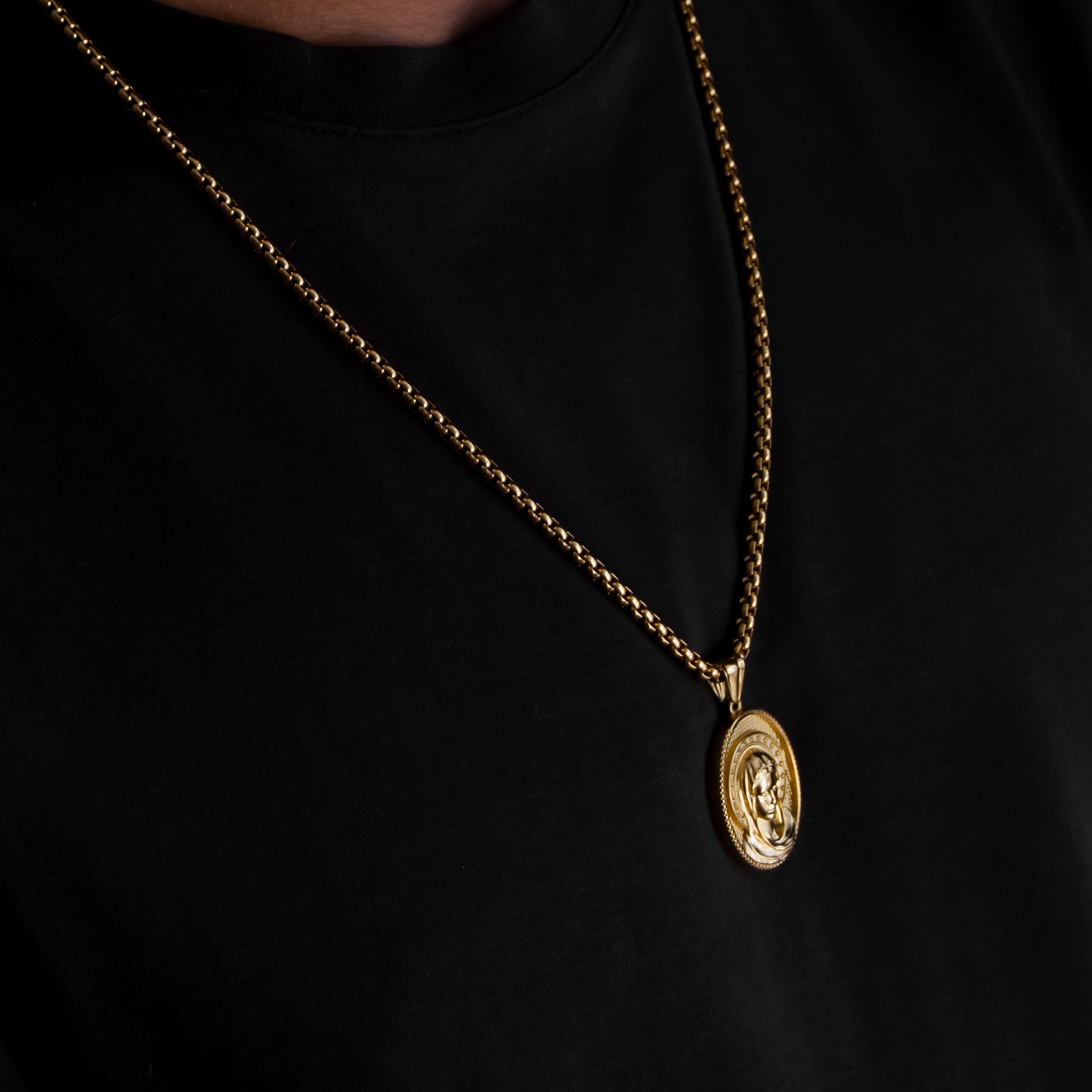 Combo Cadena Veneciana Hombre + Dije De Virgen