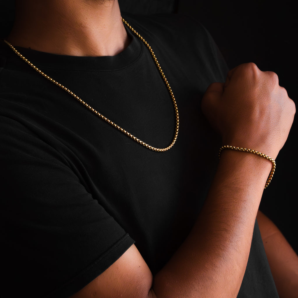 Combo Cadena Veneciana Hombre + Pulsera