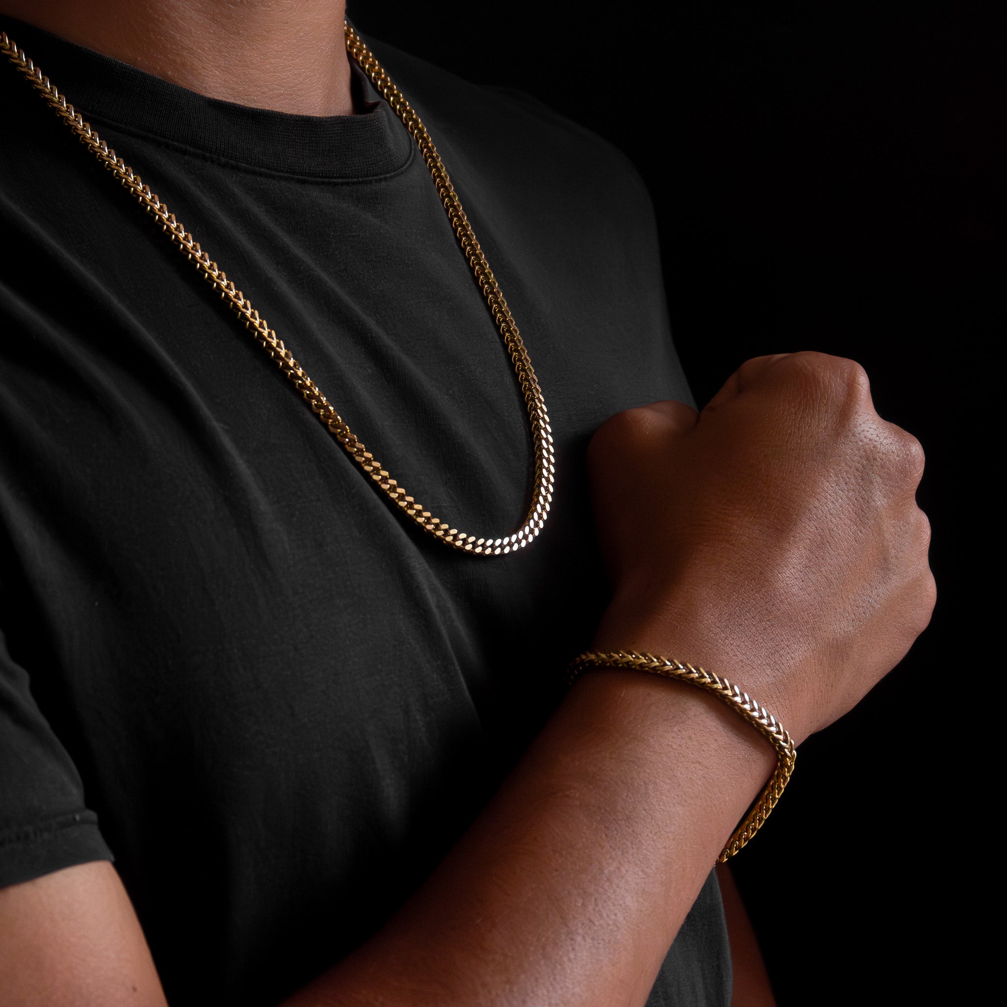 Combo Cadena Franco Hombre + Pulsera