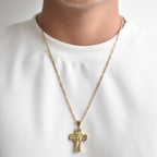 Combo Cadena Cartier Hombre + Dije Cruz Redentor
