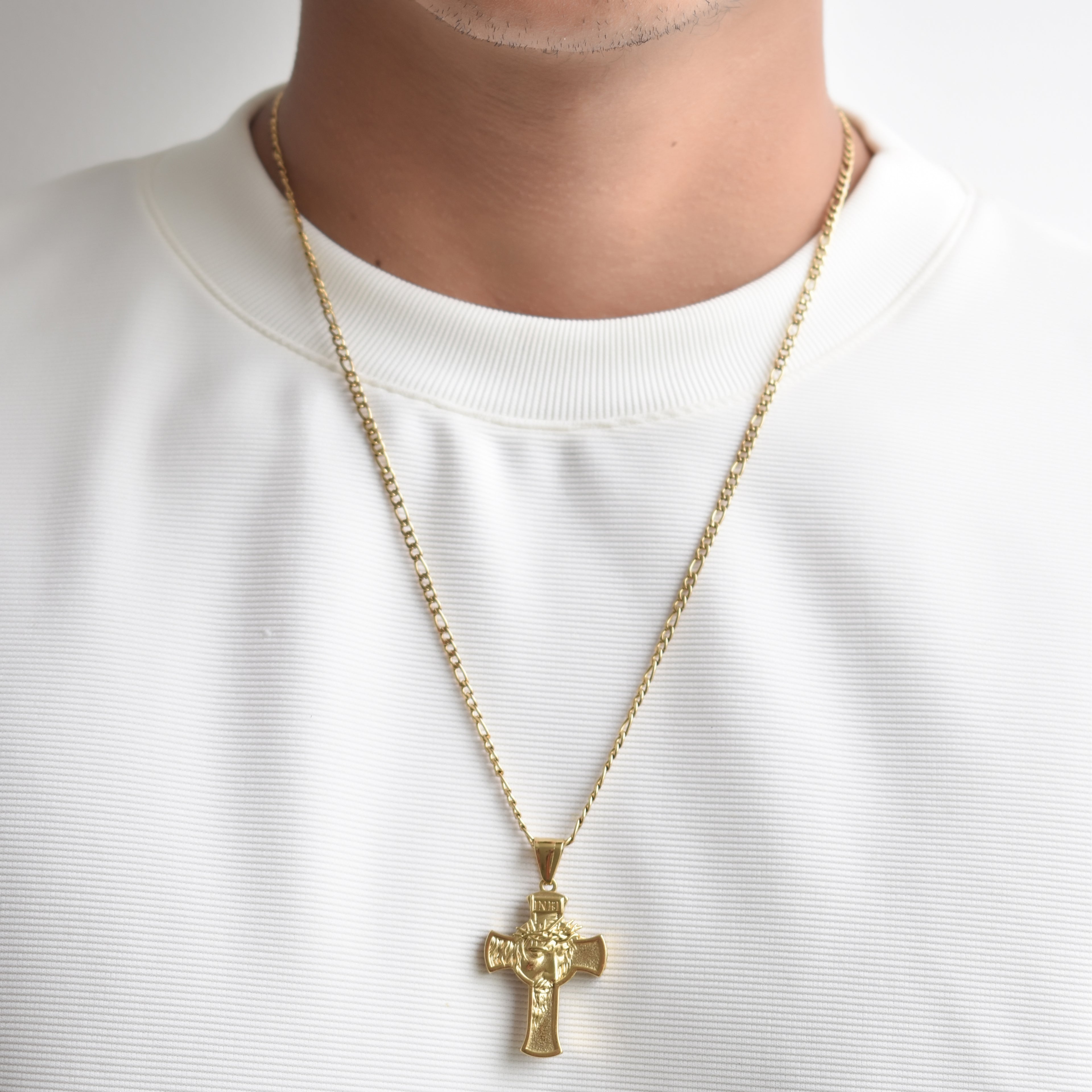 Combo Cadena Cartier Hombre + Dije Cruz Redentor