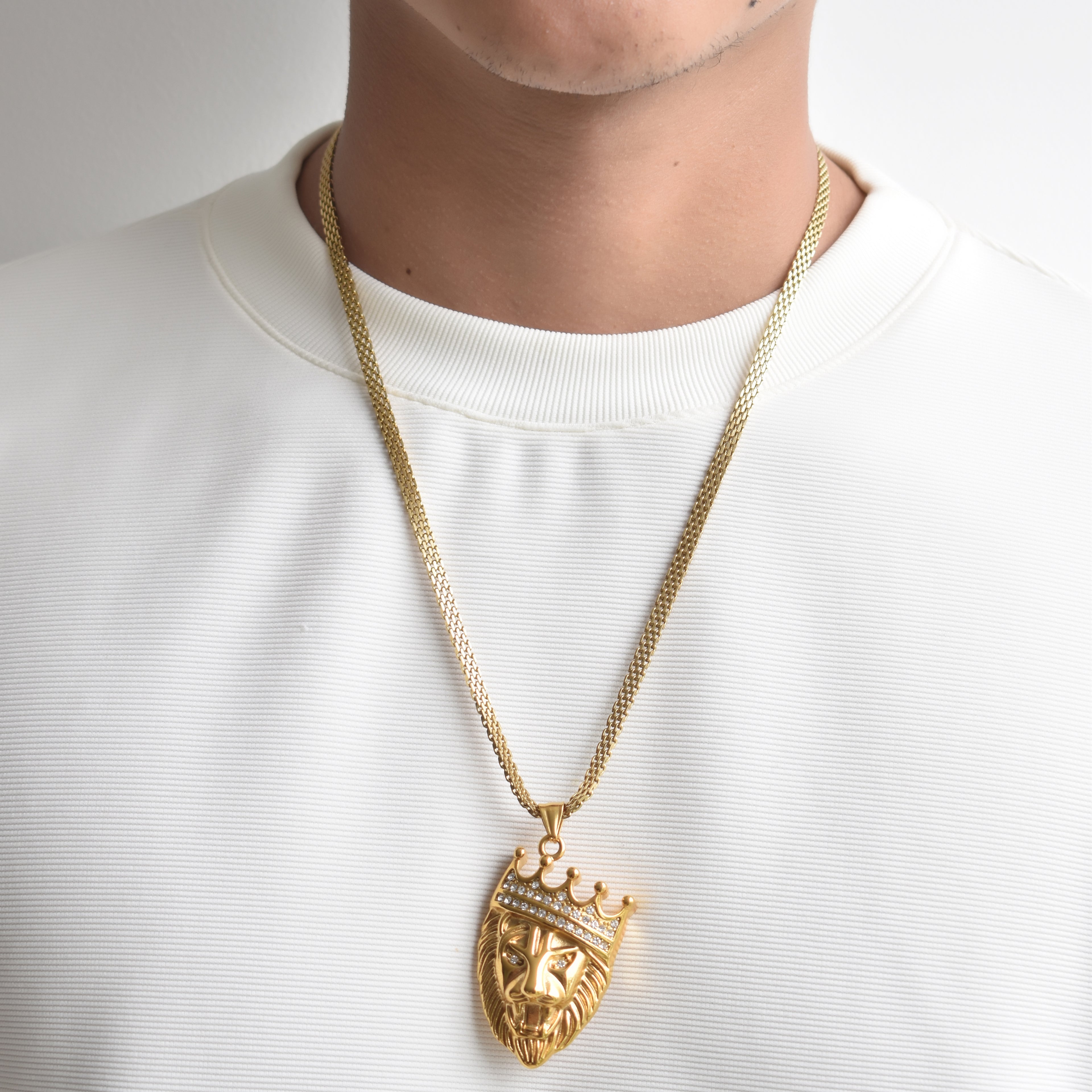 Combo Cadena Chinesca Hombre + Dije Rey Leon
