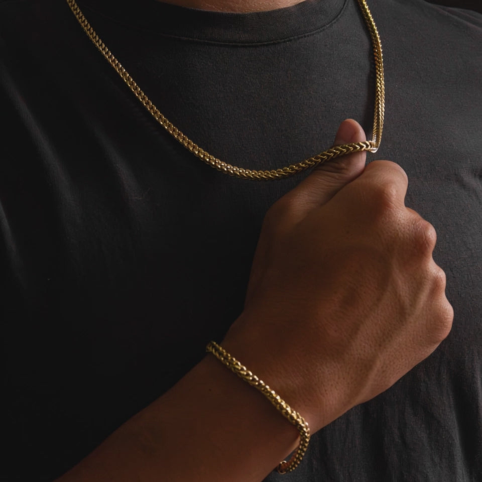 Combo Cadena Franco Hombre + Pulsera