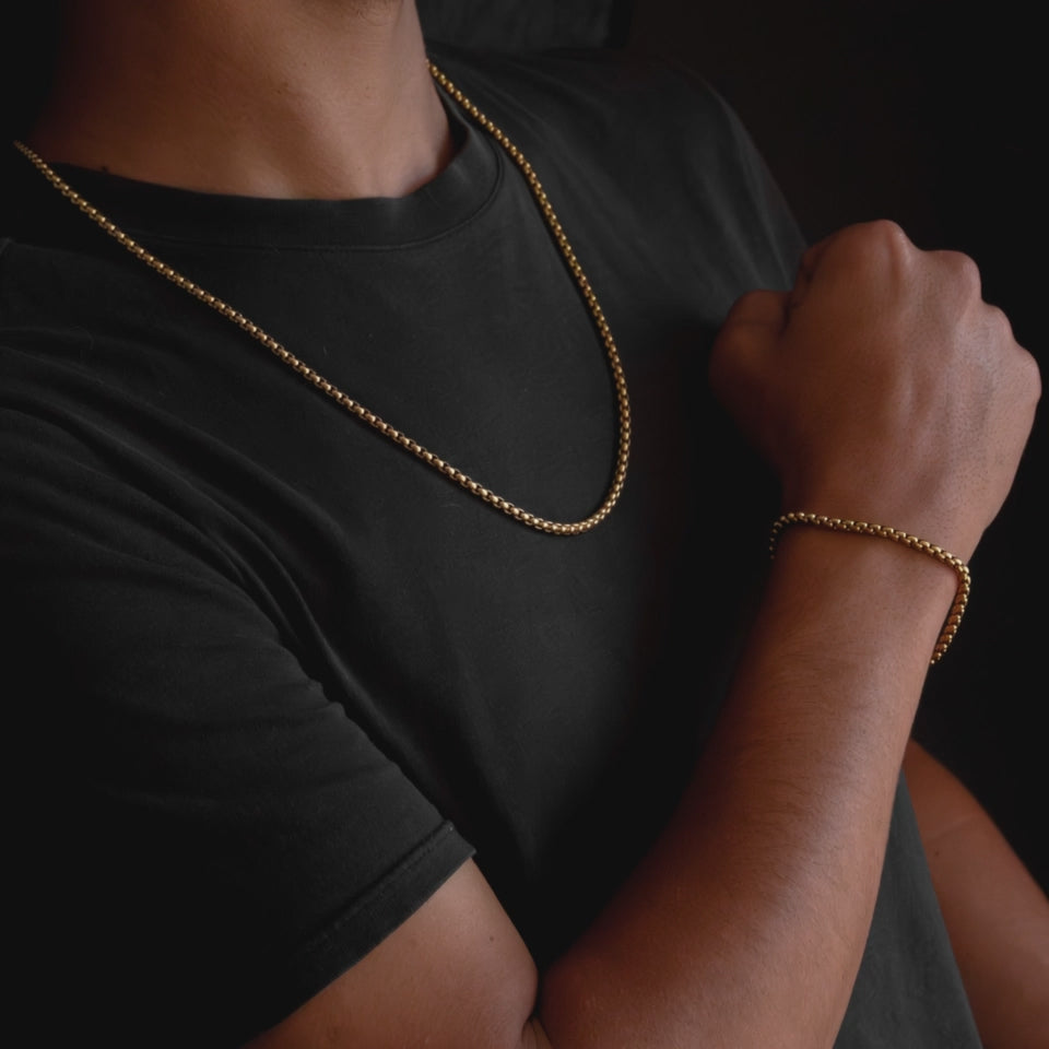 Combo Cadena Veneciana Hombre + Pulsera